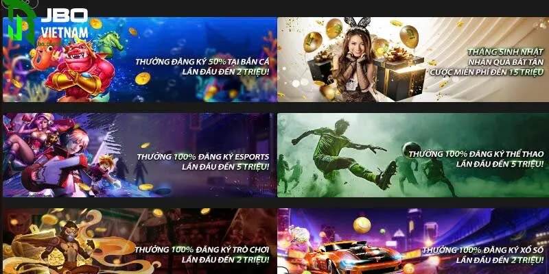 Ưu đãi nạp hàng tháng tại JBO siêu giá trị